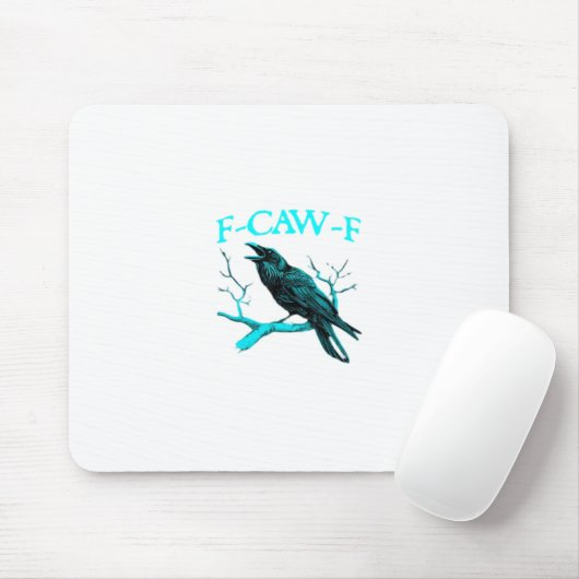 Crow F-Caw-F Funny Bird Retro Muismat (Met muis)