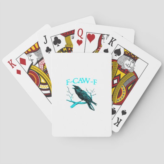 Crow F-Caw-F Funny Bird Retro Pokerkaarten (Achterkant)