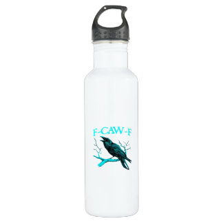 Crow F-Caw-F Funny Bird Retro Waterfles