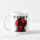 Crow F-Caw-F Funny Gothic Humor Koffiemok (Links)
