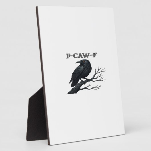 Crow F-Caw-F Funny Gothic Moon Bird Novelty Adult  Fotoplaat (Zijkant)
