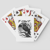 Crow F-Caw-F Gothic Humor Funny Pokerkaarten (Achterkant)