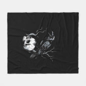 Crow F-Caw-F Grappige Vogel Zegt Humor Meme Ontwer Fleece Deken (Voorkant (Horizontaal))