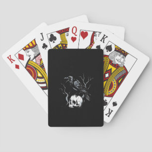 Crow F-Caw-F Grappige Vogel Zegt Humor Meme Ontwer Pokerkaarten