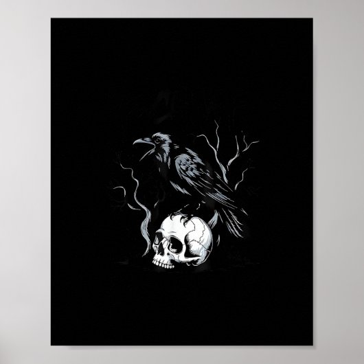 Crow F-Caw-F Grappige Vogel Zegt Humor Meme Ontwer Poster (Voorkant)