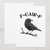 Crow F-CAW-F Halloween Kaart (Voorkant / Achterkant)