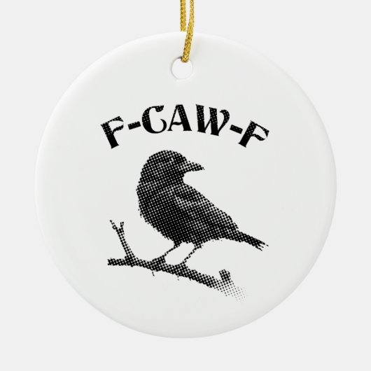 Crow F-CAW-F Halloween Keramisch Ornament (Voorkant)