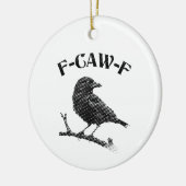 Crow F-CAW-F Halloween Keramisch Ornament (Links)