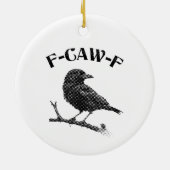 Crow F-CAW-F Halloween Keramisch Ornament (Achterkant)