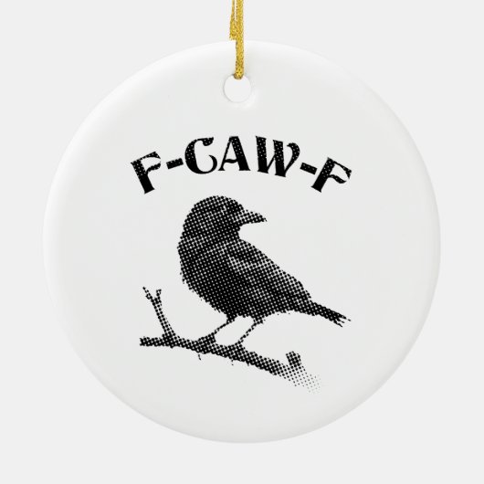 Crow F-CAW-F Halloween Keramisch Ornament (Achterkant)