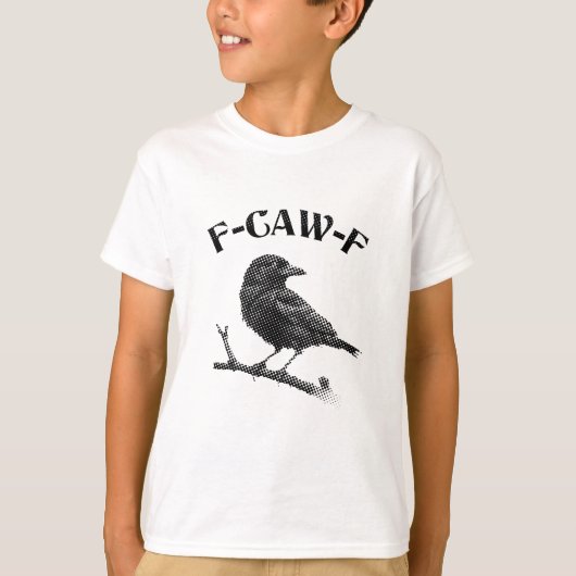 Crow F-CAW-F Halloween Minimalist T-shirt (Voorkant)