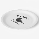 Crow F-CAW-F Halloween Papieren Bordje (Gekanteld)