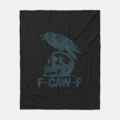 Crow F-Caw-F Retro Crow Lover Funny Fleece Deken (Voorkant)