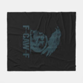 Crow F-Caw-F Retro Crow Lover Funny Fleece Deken (Voorkant (Horizontaal))