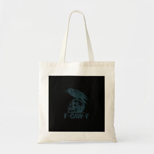 Crow F-Caw-F Retro Crow Lover Funny Tote Bag (Voorkant)