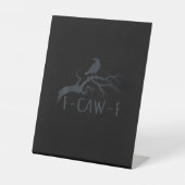 Crow F-Caw-F Retro Crow Reclamebord Met Voetstuk (Voorkant)