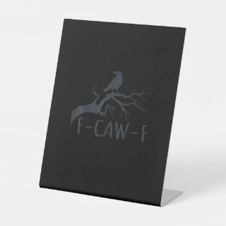 Crow F-Caw-F Retro Crow Reclamebord Met Voetstuk