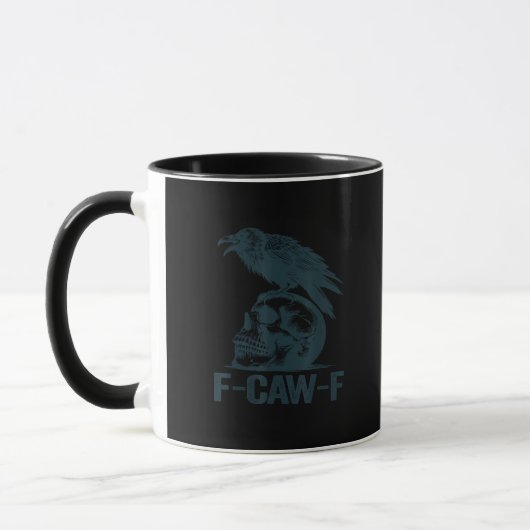 Crow F-Caw-F Retro Kraaienliefhebber Grappig Mok (Links)