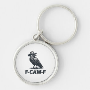 Crow F-Caw-F Retro Kraaienliefhebber Sleutelhanger