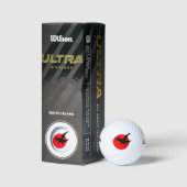 Crow Flying Silhouette Raven Wing Sun Golfballen (Verpakking)