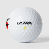 Crow Flying Silhouette Raven Wing Sun Golfballen (Logo)