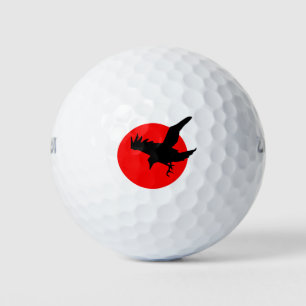 Crow Flying Silhouette Raven Wing Sun Golfballen