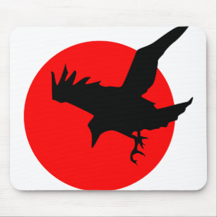Crow Flying Silhouette Raven Wing Sun Muismat