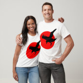 Crow Flying Silhouette Raven Wing Sun T-shirt (Unisex)