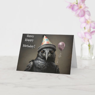 Crow gelukkige verjaardag kaart