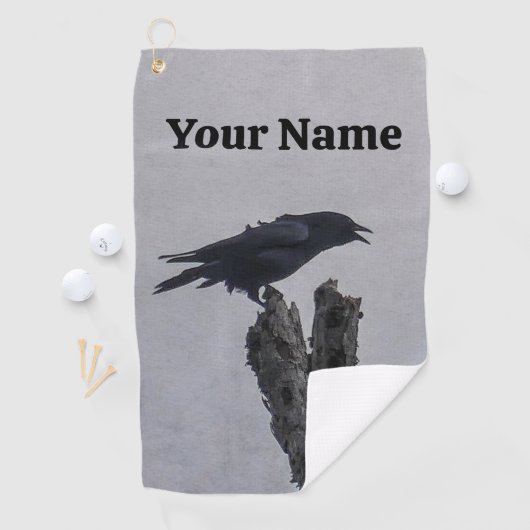 Crow Golf Towel Golfhanddoek (Insitu)