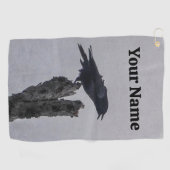 Crow Golf Towel Golfhanddoek (Horizontaal)