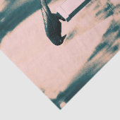 Crow Gothic Beige Green Art Decoupage Tissuepapier (Detail)