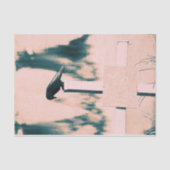 Crow Gothic Beige Green Art Decoupage Tissuepapier (Voorkant)