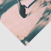 Crow Gothic Beige Green Art Decoupage Tissuepapier (Detail)