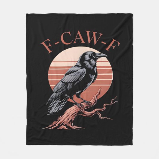 Crow Gothic Funny F-Caw-F Humor Classic Style Fleece Deken (Voorkant)