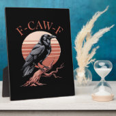 Crow Gothic Funny F-Caw-F Humor Classic Style Fotoplaat (Zijkant)