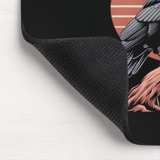 Crow Gothic Funny F-Caw-F Humor Classic Style Muismat (Hoek)