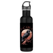 Crow Gothic Funny F-Caw-F Humor Classic Style Waterfles (Voorkant)