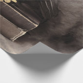 Crow  Gothic Old Books Sunflower Cadeaupapier (Hoek)