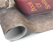 Crow Gothic  Old Books Sunflower Floral Cadeaupapier (Rol Hoek)