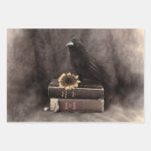 Crow  Gothic Old Books Sunflower Inpakpapier Vel (Voorkant 3)