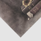 Crow Gothic Old Books Sunflower Tissuepapier (Detail)