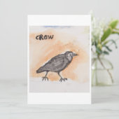 Crow Greeting Card Kaart (Staand voorkant)