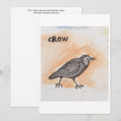 Crow Greeting Card Kaart (Voorkant / Achterkant)
