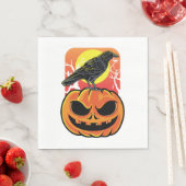 Crow Halloween Bird Watcher Gift Servet (Insitu)