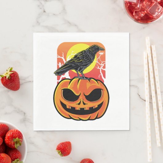 Crow Halloween Bird Watcher Gift Servet (Insitu)