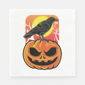 Crow Halloween Bird Watcher Gift Servet (Voorkant)