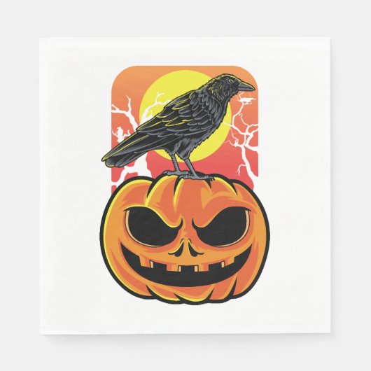 Crow Halloween Bird Watcher Gift Servet (Voorkant)