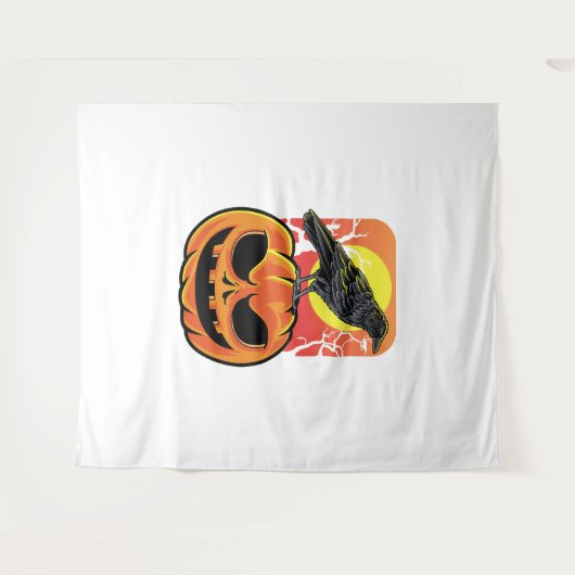 Crow Halloween Bird Watcher Gift Wandkleed (Voorkant (horizontaal))