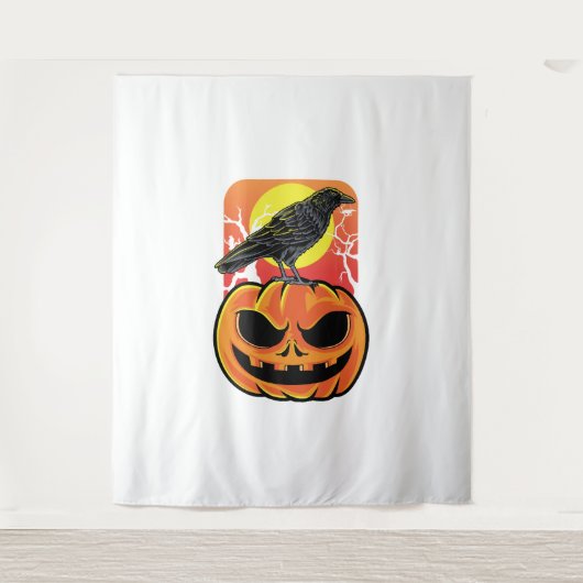 Crow Halloween Bird Watcher Gift Wandkleed (Voorkant)